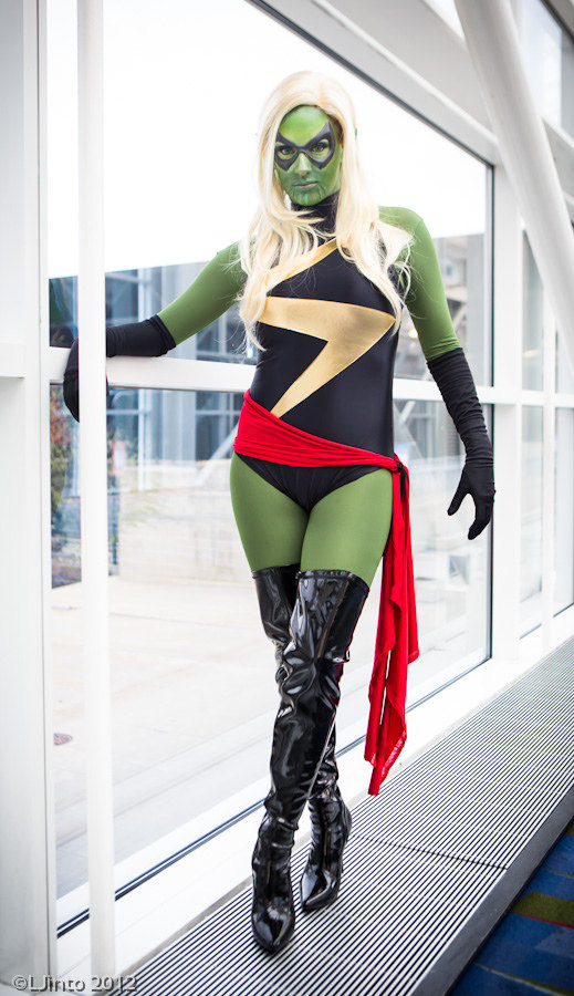 Ms.Marvel Carol Danvers Two-Piece Halloween Costumes